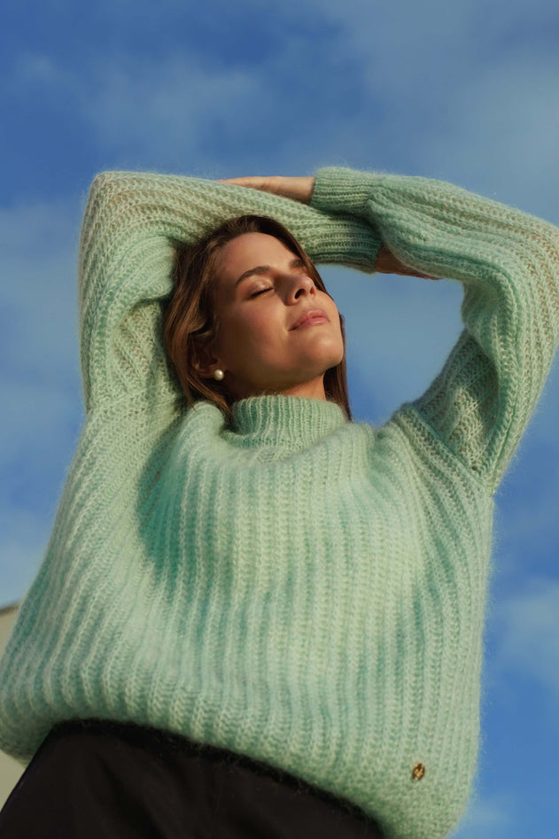 Robin Mohair Knit Smoke Green