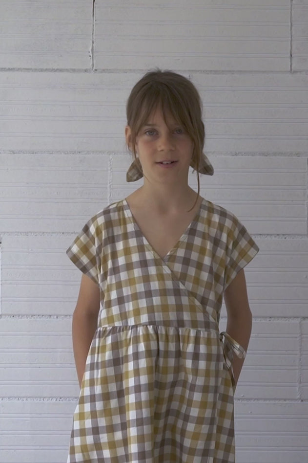 Kids' Hannia Wrap Dress Vichy