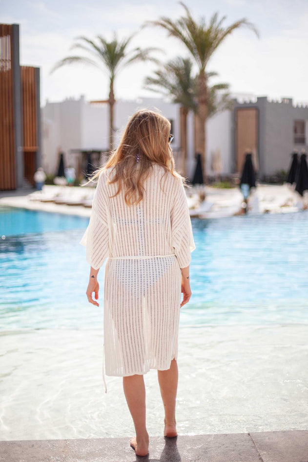 Sole Linen Beach Dress White