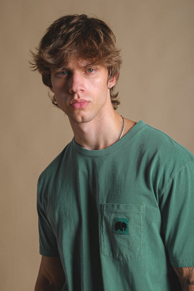 Garza Pigment Dyed T-Shirt Foliage Green