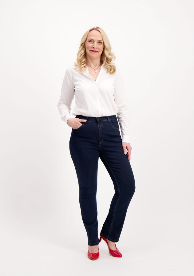 Caramel High Waist Jeans Dark Blue