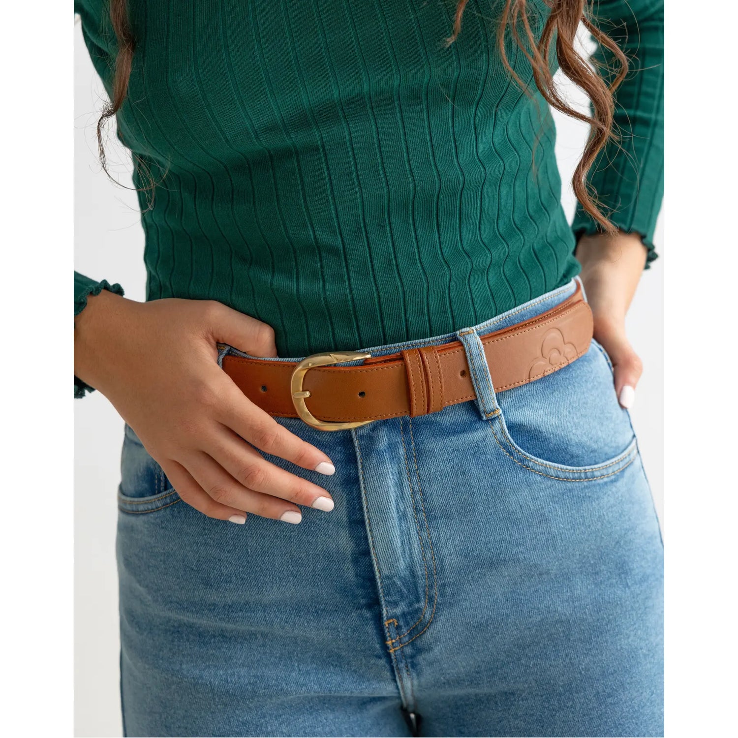 Flower Belt Brown