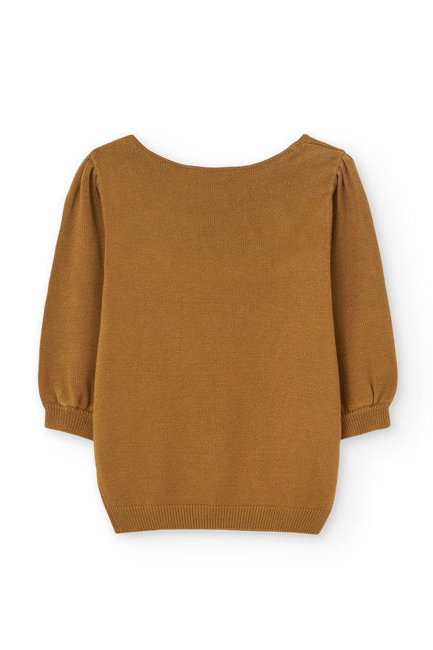 Haya Knitted Tencel Top In Mustard