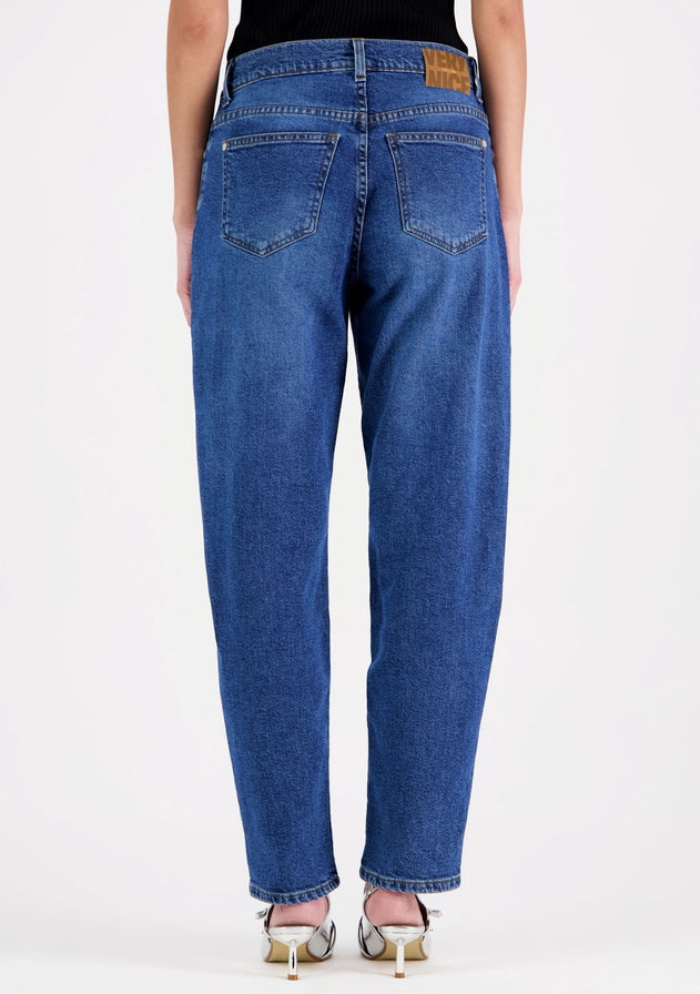 Amy Regular Fit Barrel Leg Jeans Blue