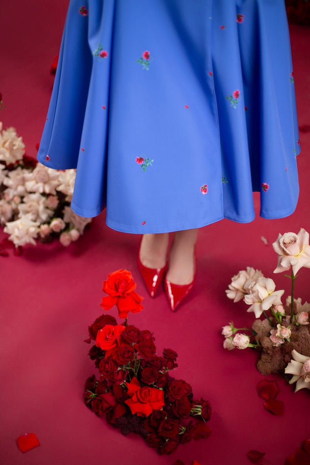 Double Breasted Trench Coat Forget-Me-Not Blue