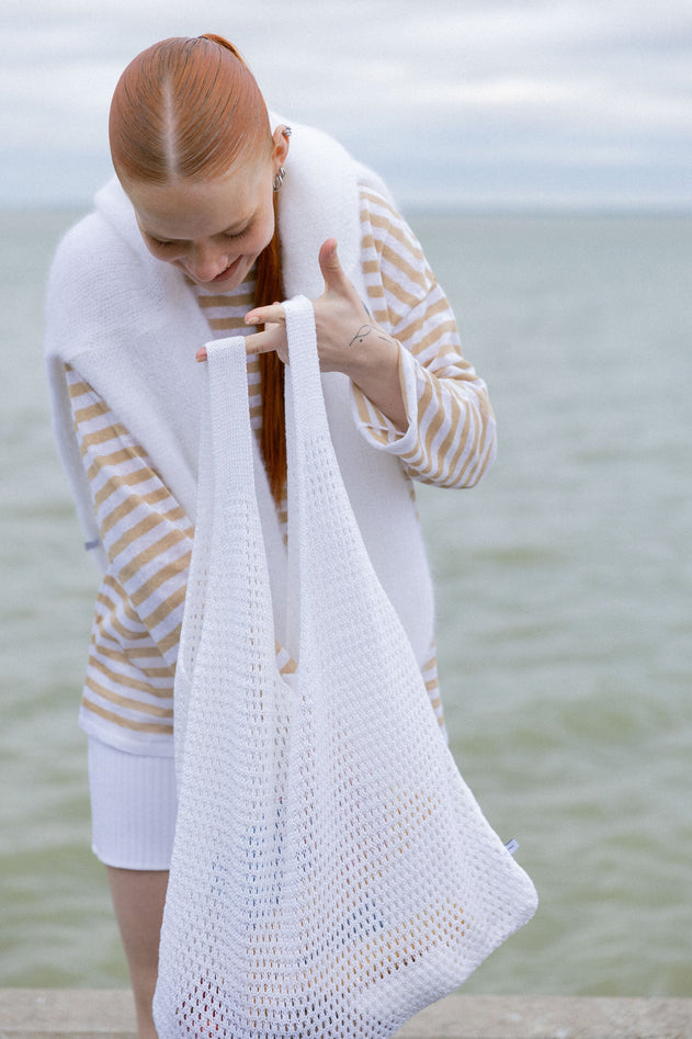 Mare Linen Summer Bag White
