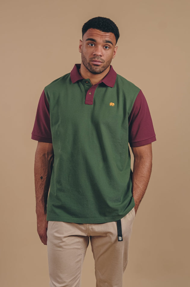 Color Block Polo Shirt Greener Pastures