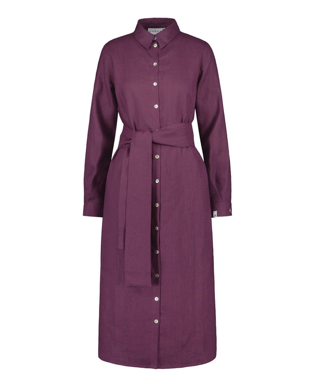 Chloe Linen Dress Royal Violet
