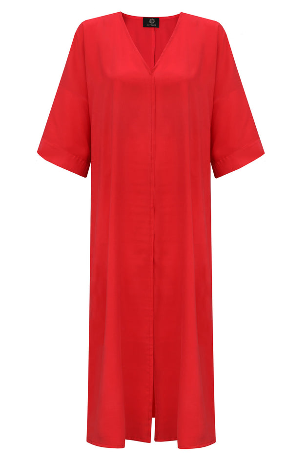 Mathilde Kimono Dress Red