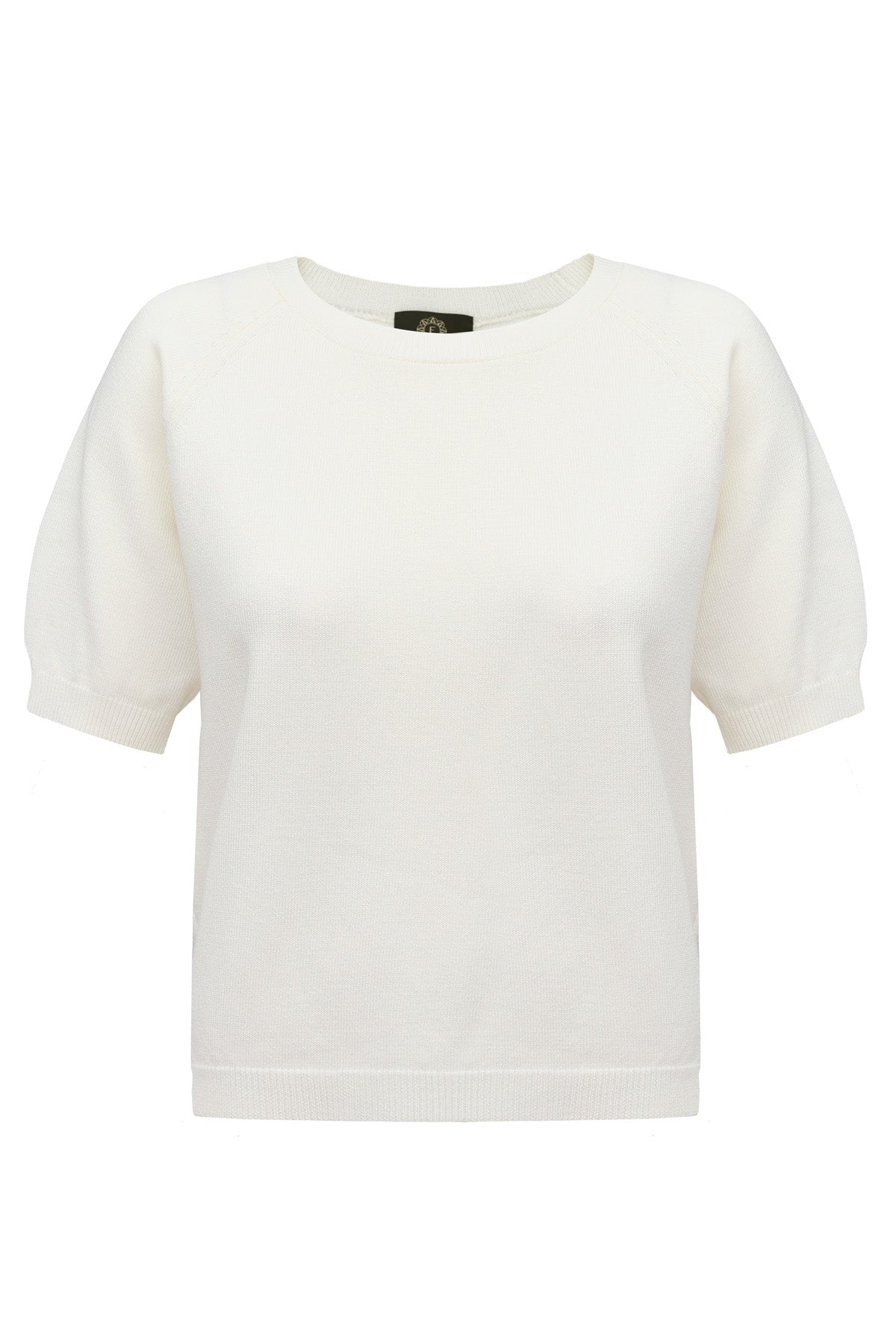 Amelié Knitted Short Sleeved Blouse Ecru