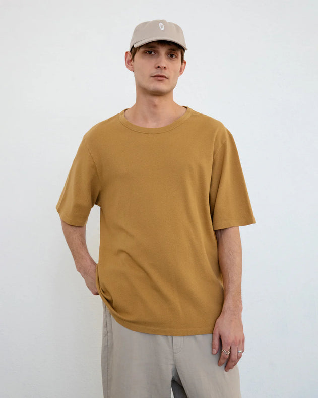 Waffle T-Shirt Mustard Yellow