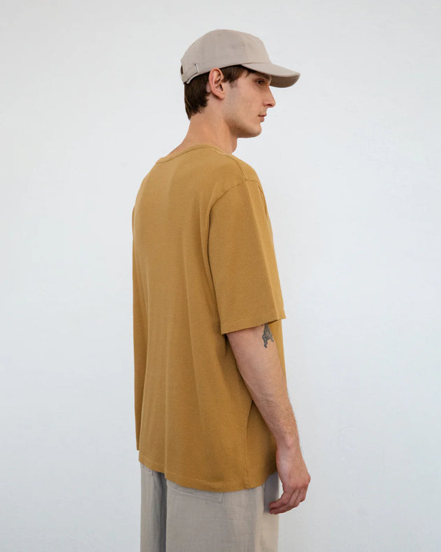 Waffle T-Shirt Mustard Yellow