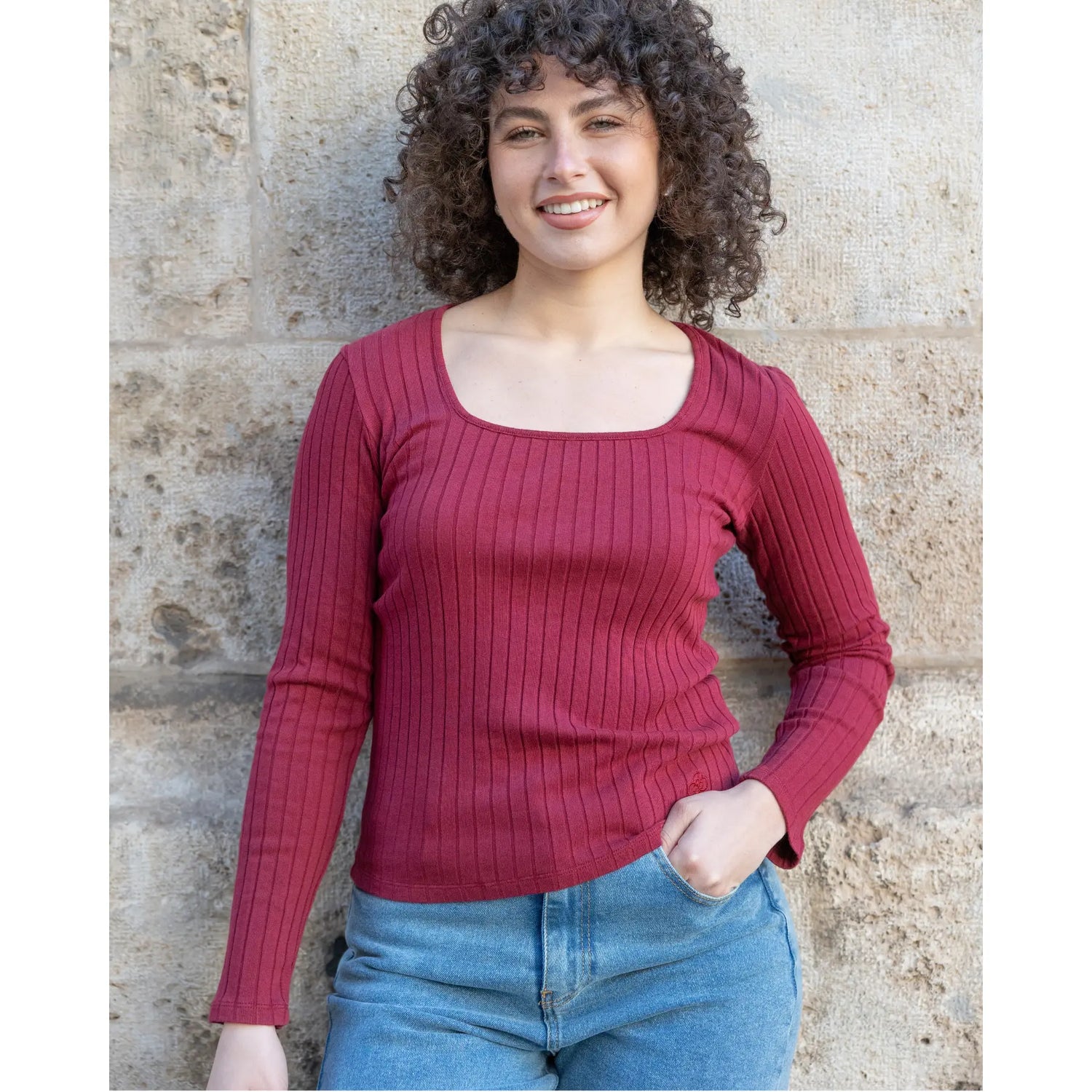 Everywhere Top Burgundy