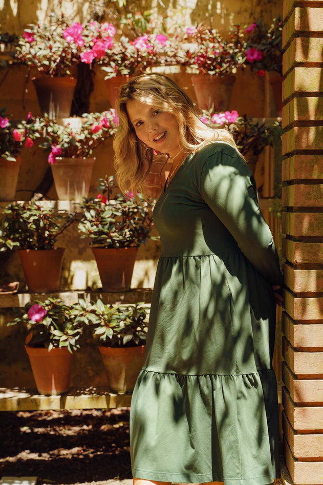 Amélie Layered Dress Evergreen