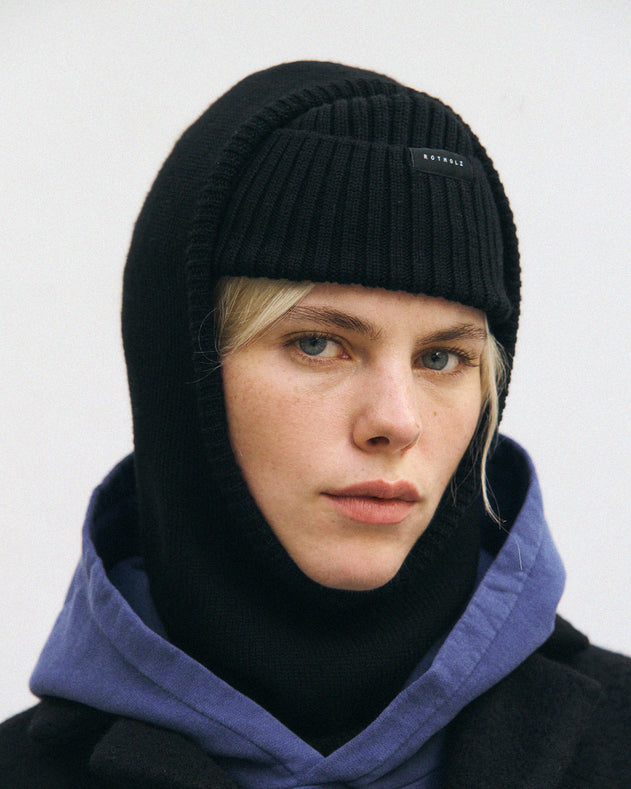 Balaclava Merino Wool True Black