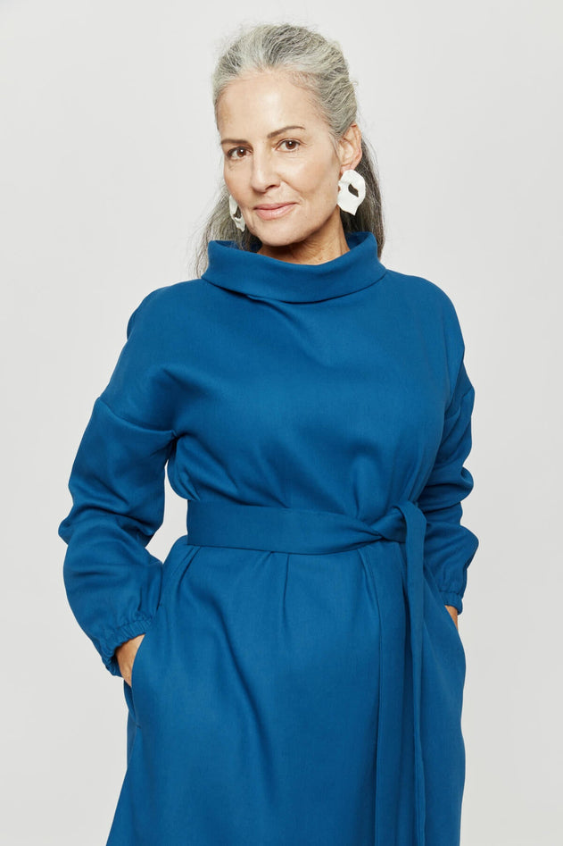 Amalia Dress Petrol Blue