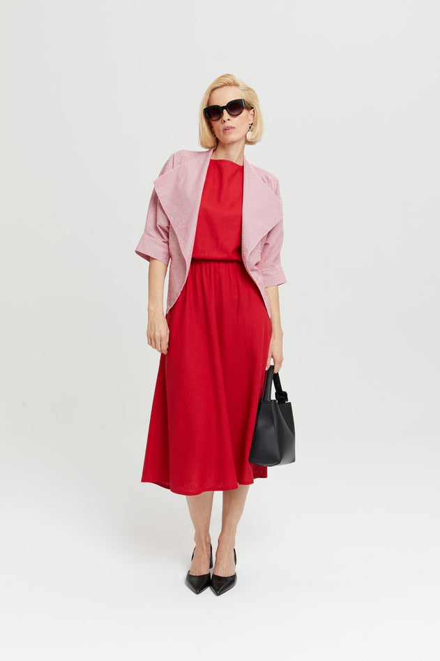 Nane Dress Short Sleeves Red