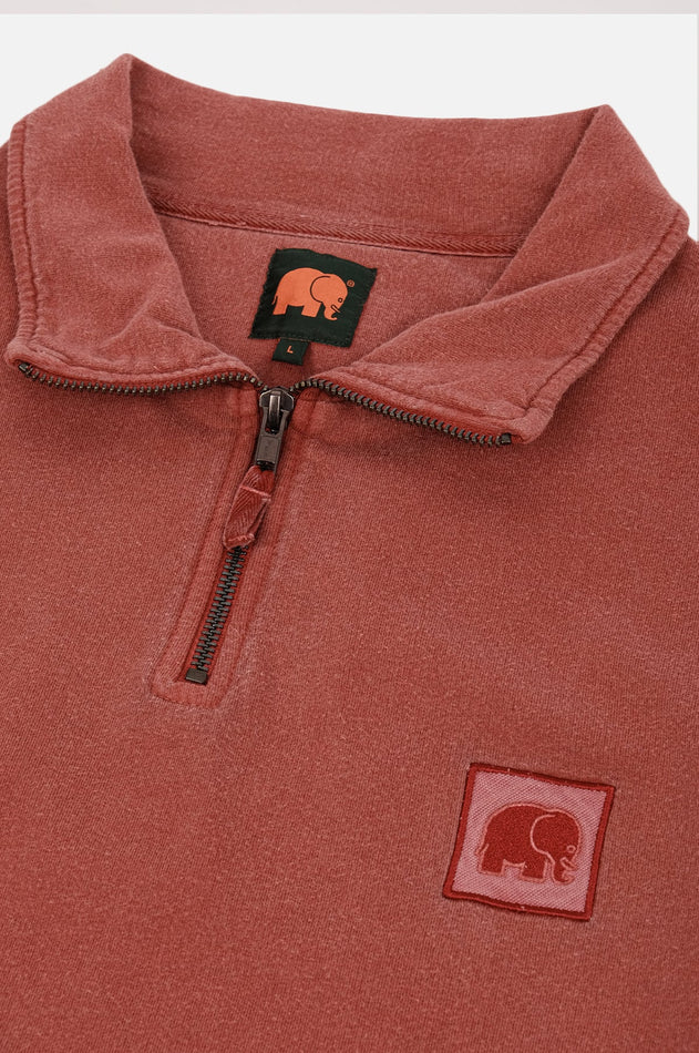 Men's Sauce Pigment Quarter Zip Sweater Burning Sky