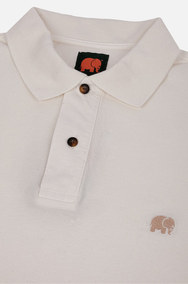 Alcalali Pigment Dyed Polo Shirt Almond Milk