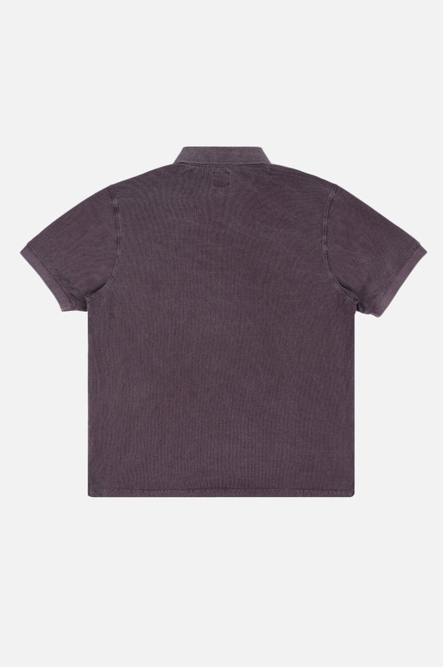 Alcalali Pigment Dyed Polo Shirt Sunset Purple