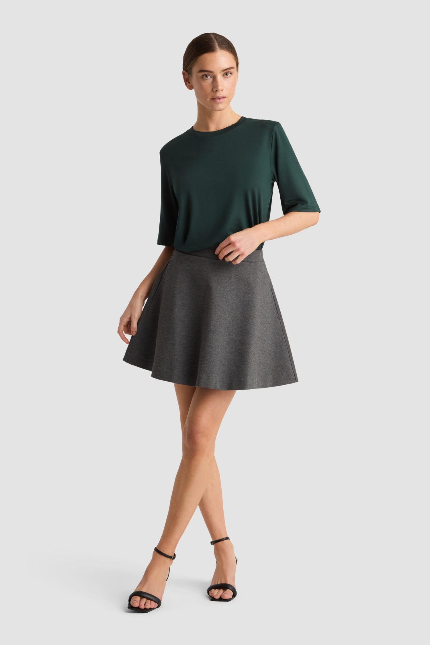 Elvie Skirt Graphite Melange