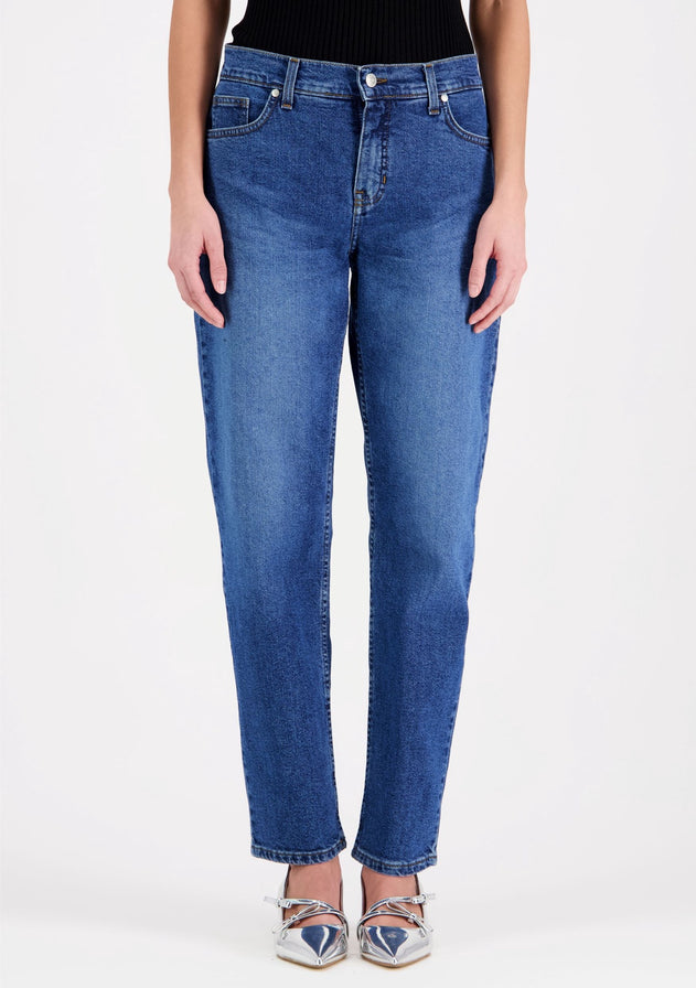 Amy Regular Fit Barrel Leg Jeans Blue