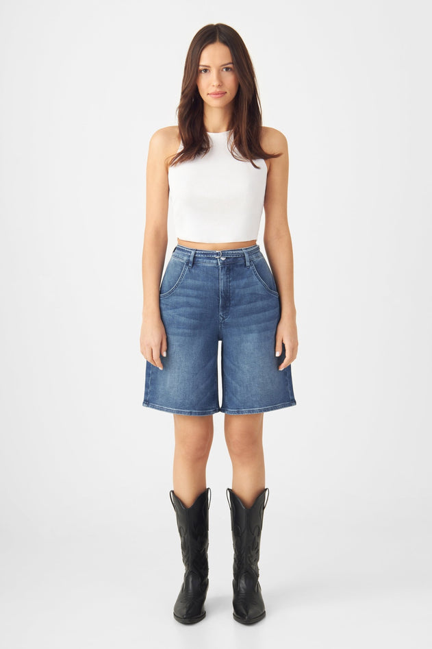 Blinky Soft Denim Shorts Vintage Blue