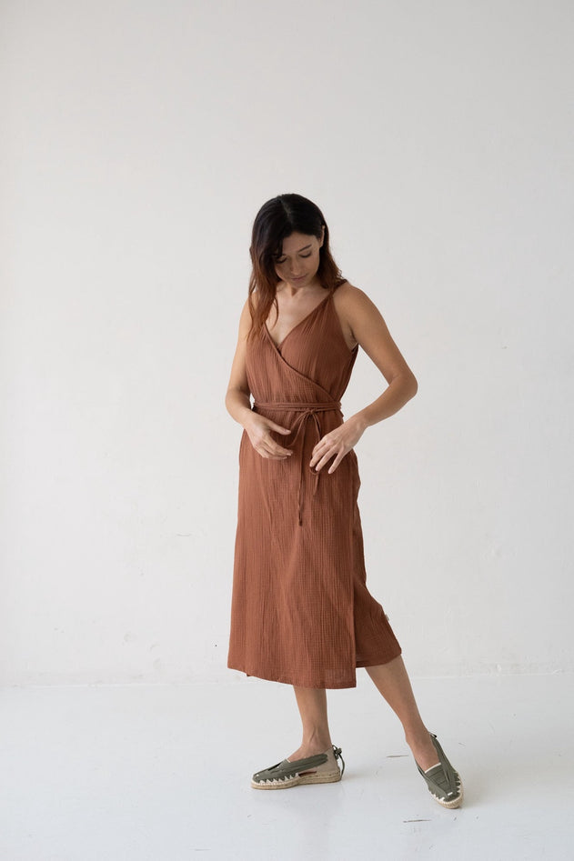Brielle Strap Dress Terracotta