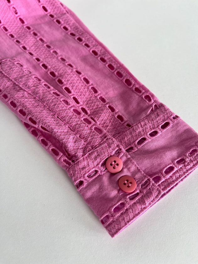 Rio Organic Broderie Anglaise Shirt Pink