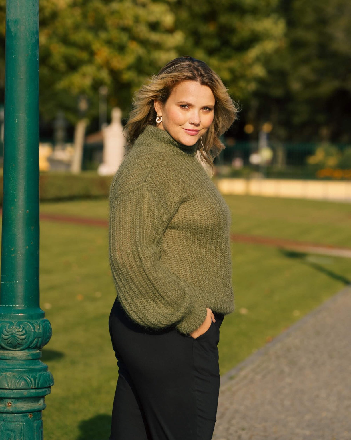 Robin Mohair Knit Olive Green