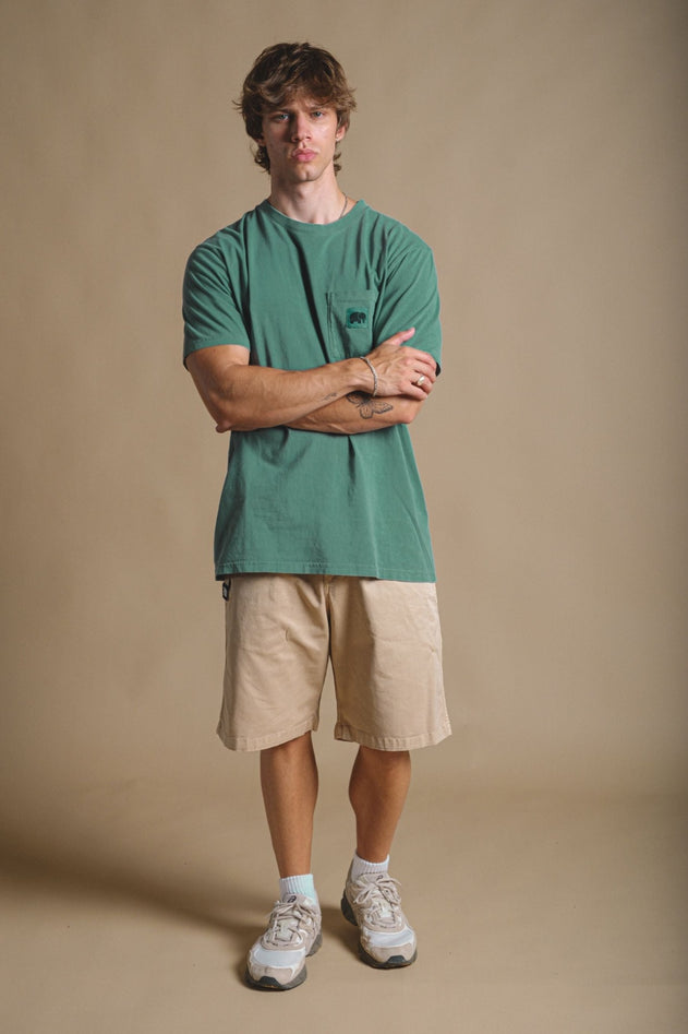Garza Pigment Dyed T-Shirt Foliage Green