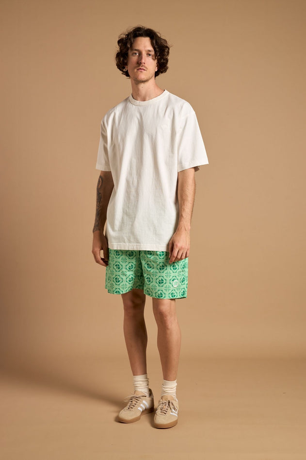 Men's Tiles Swim Shorts Aqua Green