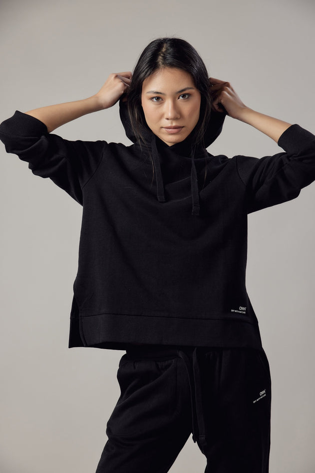 Women's Hoodie With Side Slits