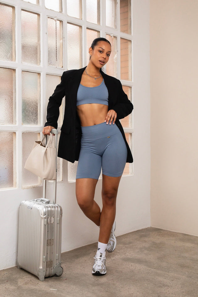 Flow Biker Shorts Steel Blue