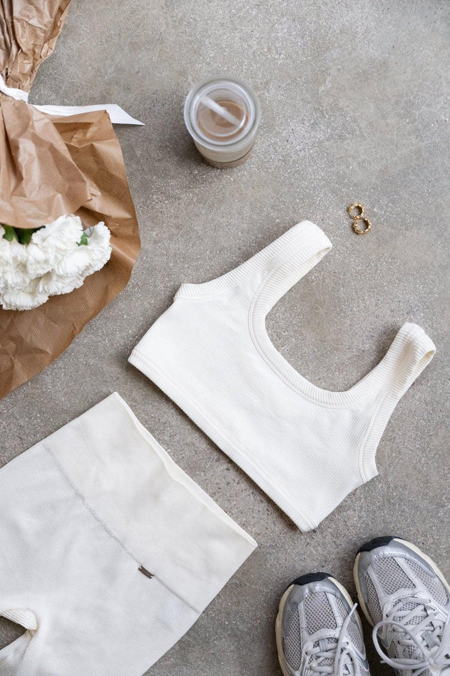 Sunshine Sports Bra Pearl White