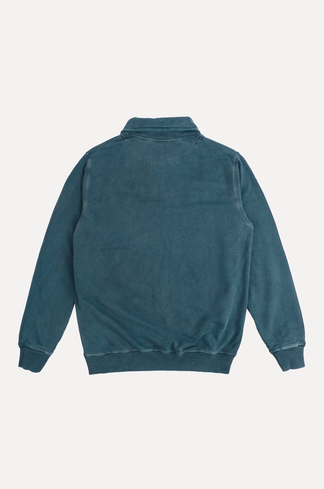 Men's Sauce Pigment Quarter Zip Sweater Elm Green