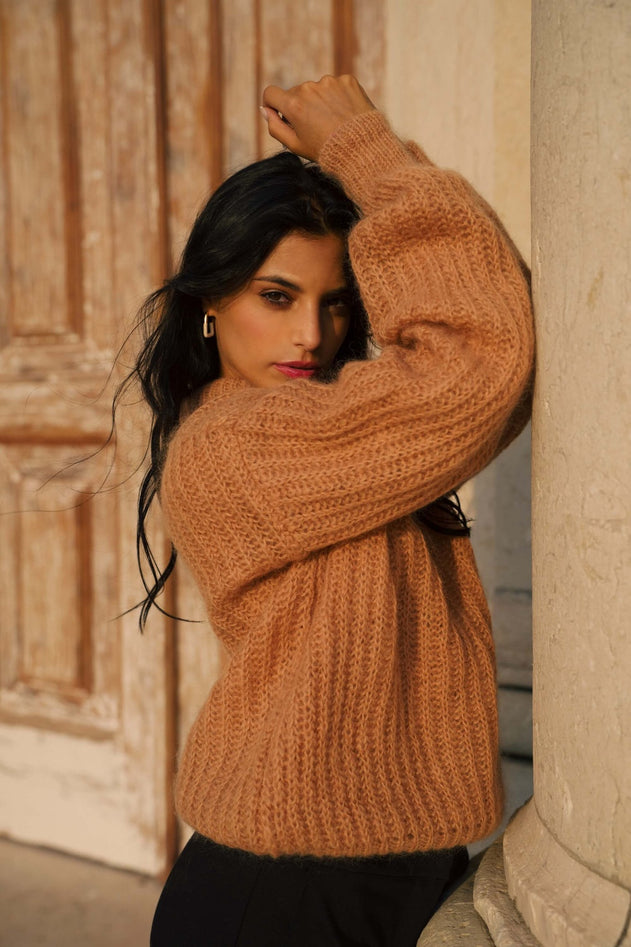 Robin Mohair Knit Caramel