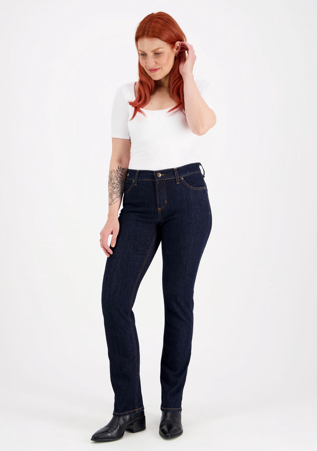 Carla Straight Fit Jeans Dark Blue