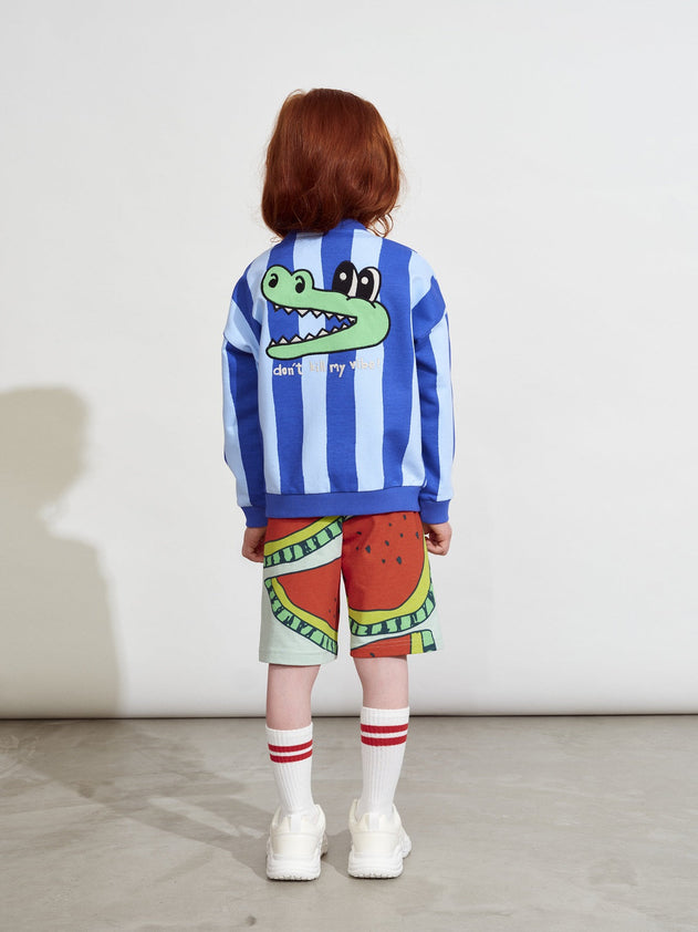 Kids' Ripple Bomber Croco Jacket Blue Striped