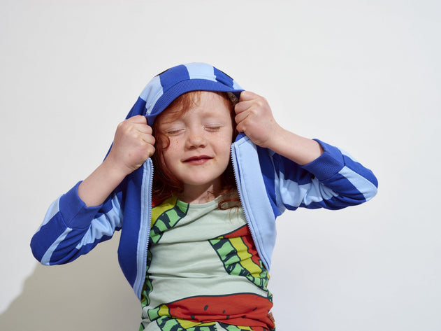 Kids' Ripple Bomber Croco Jacket Blue Striped