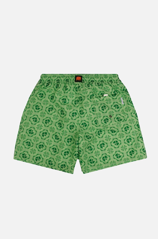 Men's Tiles Swim Shorts Aqua Green