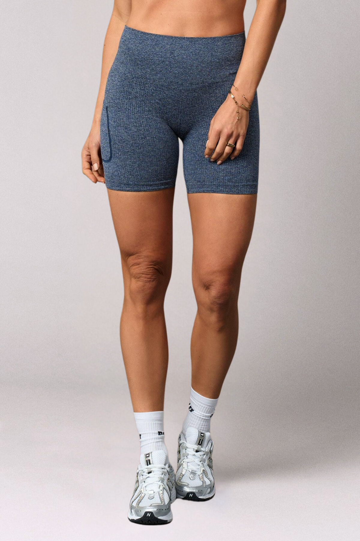 Ether Biker Shorts Navy Heather