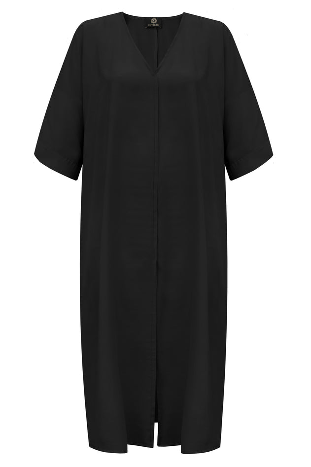 Mathilde Kimono Dress Black