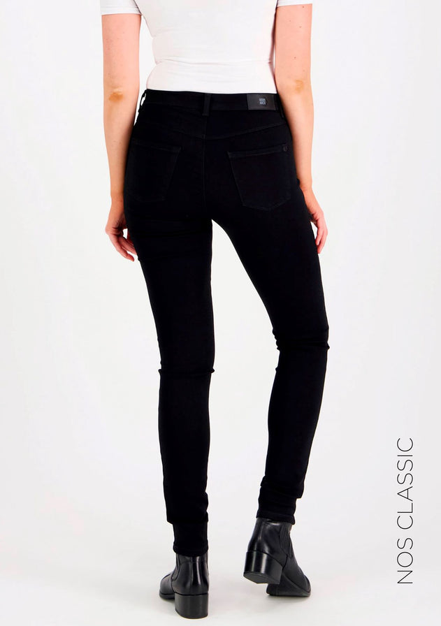 Legging Super Stretch Jeans Black Satin Finish