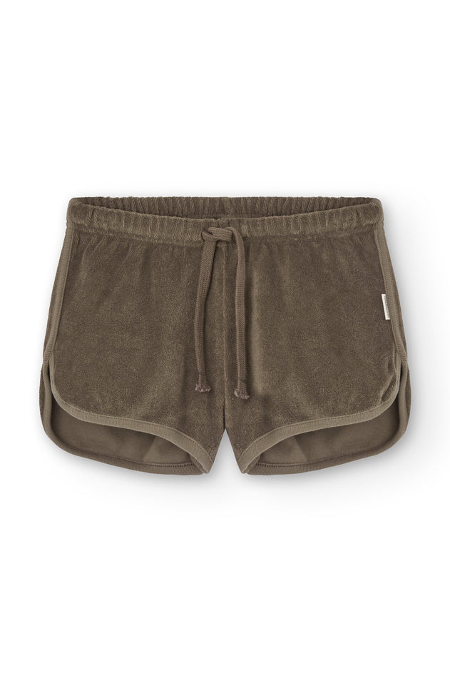 Kid's Huali Terry Shorts Brown
