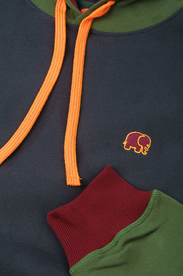 Color Block Hoodie Trendsplant Blue