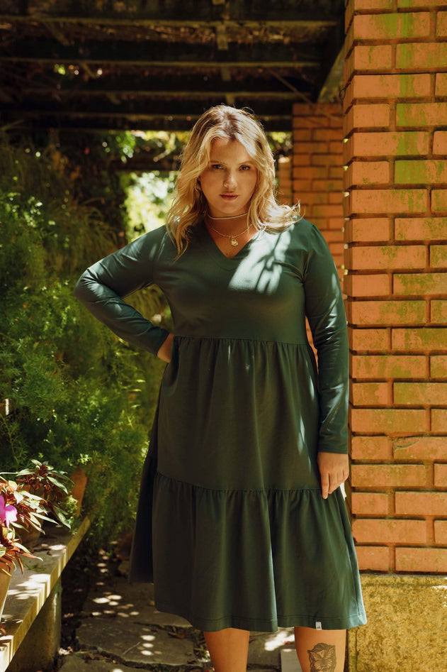 Amélie Layered Dress Evergreen