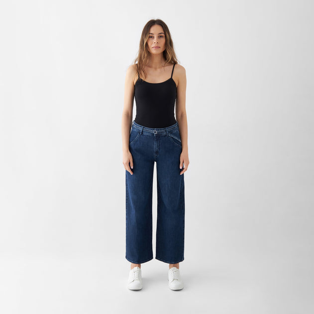 Blink Cropped Jeans Dark Blue