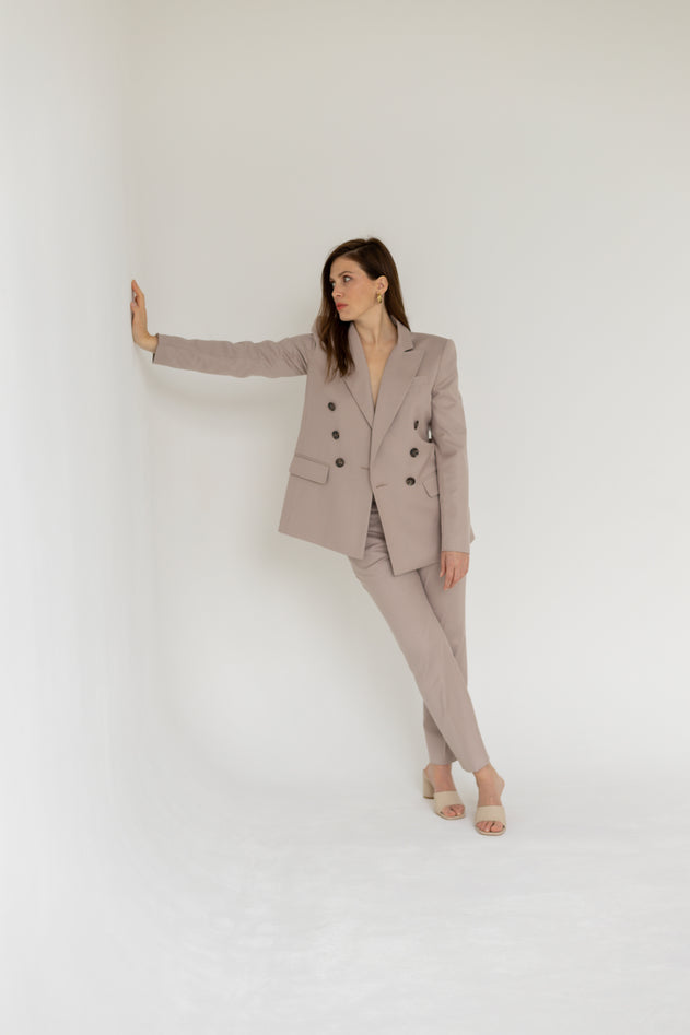 Double-breasted Blazer Beige