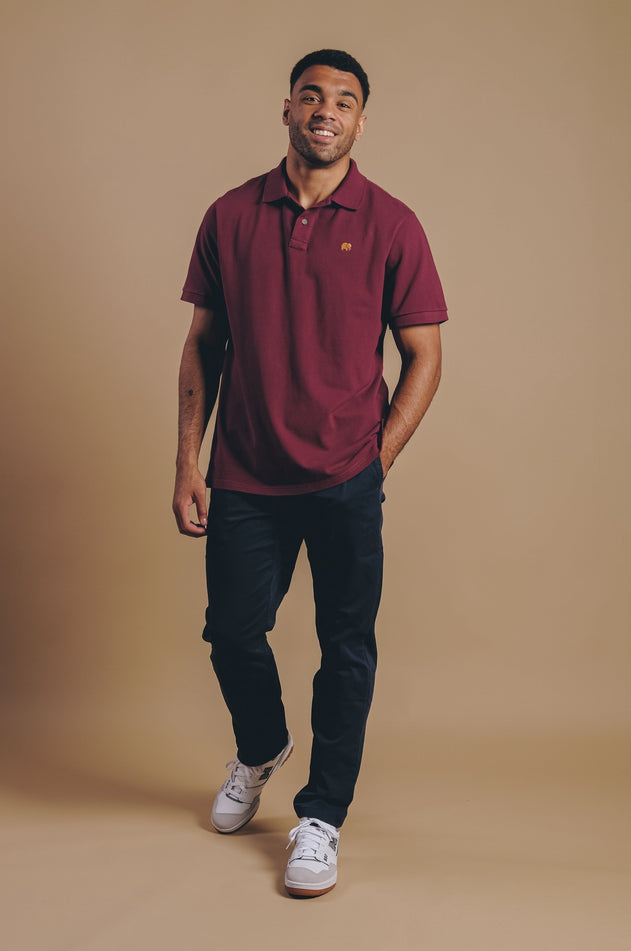Essential Polo Shirt Burgundy
